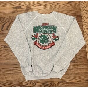 Vintage 1989‎ Michigan State Football Gator Bowl Crewneck Sweatshirt Size XL